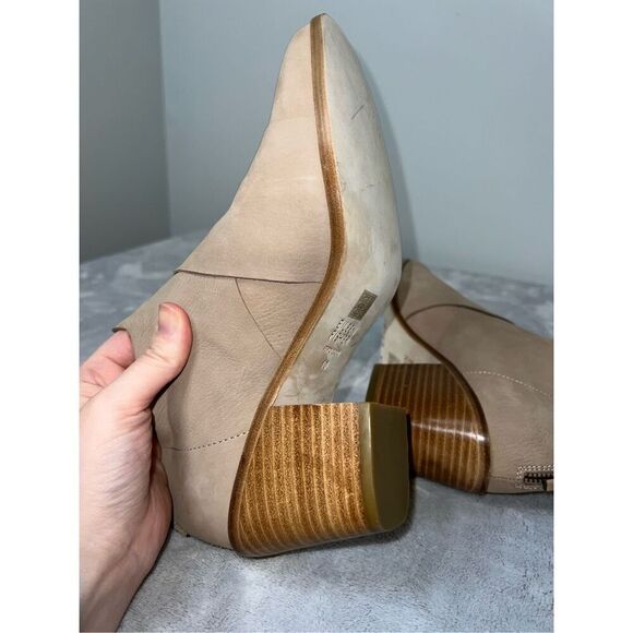 Women’s Eileen Fisher Ember Ankle Boots Tan Nubuck Leather 10 - Picture 7 of 11